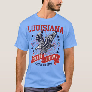 T-shirt Retro USA Freedom Eagle 1812 Vintage State Louisia