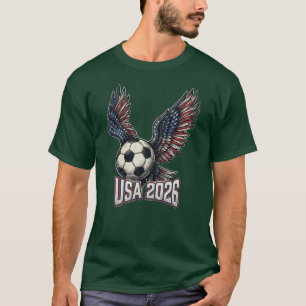 T-Shirt Retro USA Soccer 2026 Ailes d'Aigle