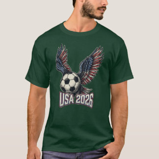 T-Shirt Retro USA Soccer 2026 Ailes d'Aigle