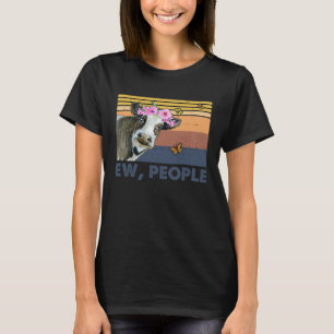 T-shirt Retro Vache Ew Personnes Vache Aimer Animal Sarcas