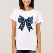 T-shirt Retro Valentine Bow Denim (Devant)