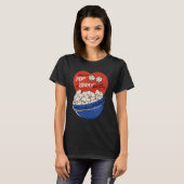 T-shirt Retro Valentines Day, Popcorn Pop a Corny Question (Devant entier)