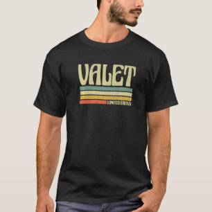 T-shirt Retro Valet Profession Titre de l'emploi Cohabitan