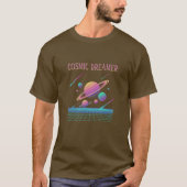 T-shirt Retro Vaporwave Planets Synthwave (Devant)