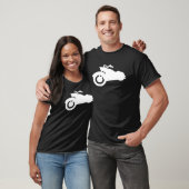 T-shirt rétro vélo dans le blanc (Unisexe)