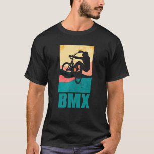 T-shirt Retro Vélo Équitation Bmx Racing Stunt Jumping Vél