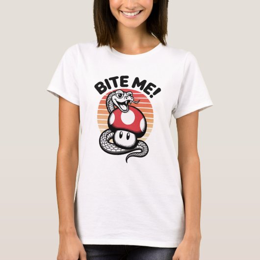 T-shirt Rétro Venin – Mords-moi ! (Devant)