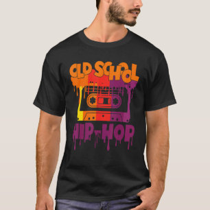 T-shirt Rétro Vieux Hip hop de l'école 80s 90s Cassette Mi