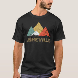 T-shirt Rétro ville de chemise de montagne d'Asheville