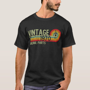 T-shirt Retro Vintage 1970 Pièces originales Anniversaire