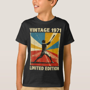 T-shirt Retro Vintage 1971 Baseball Lover Limited Edition