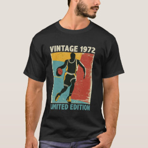 T-shirt Rétro Vintage 1972 Amateur de Basket-ball Édition