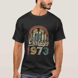 T-shirt Retro Vintage 1973 Guitariste 1973 Anniversaire Gu