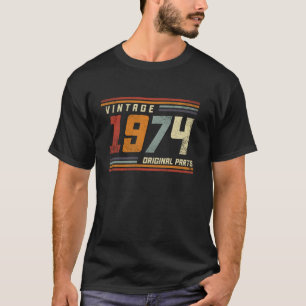 T-shirt Retro Vintage 1974 50e Anniversaire Cadeau Hommes