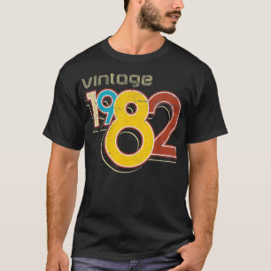 T-shirt Retro Vintage 1982 40e anniversaire 40 ans