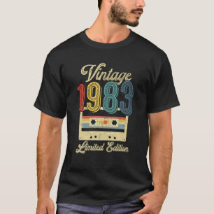 T-shirt Retro Vintage 1983 Cassette 39E Anniversaire Mus