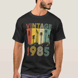 T-shirt Retro Vintage 1985 Guitariste 1985 Anniversaire Gu