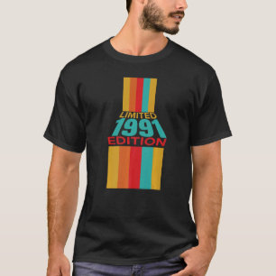 T-shirt Retro Vintage 1991 Anniversaire 1