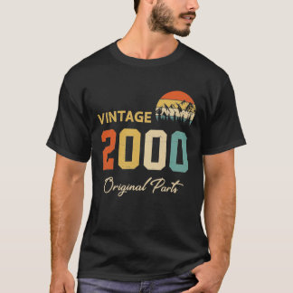 T-shirt Retro Vintage 2000 Pièces originales Anniversaire