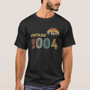 T-shirt Retro Vintage 2004 Drôle 20 ans Garçons fille