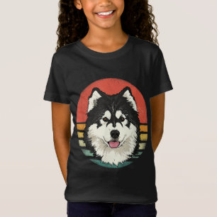 T-Shirt Retro Vintage Alaskan Malamute Chien de race Adult