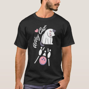 T-SHIRT RETRO VINTAGE ALLEY CAT BOWLING TEAM HUMOUR BOWLER