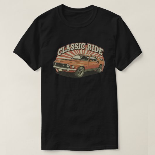 T-shirt retro vintage American car 80s (Design devant)