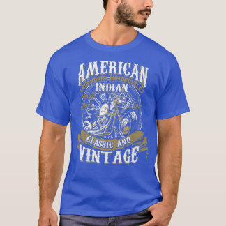 T-shirt Retro Vintage American Motorcycle Indian pour la v
