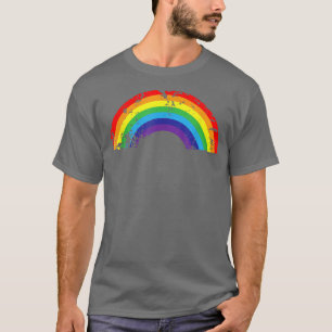 T-shirt Retro Vintage arc-en-ciel LGBT Drapeau LGBT Pride