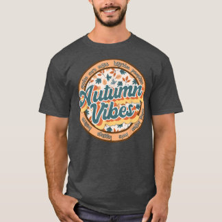 T-shirt Rétro Vintage Autumn Vibes Affaire Thanksgiving Fa