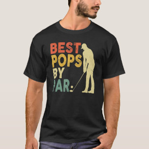 T-shirt Retro Vintage Best Pops Par Par Golf Fête des père