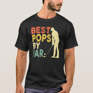 T-shirt Retro Vintage Best Pops Par Par Golf Fête des père