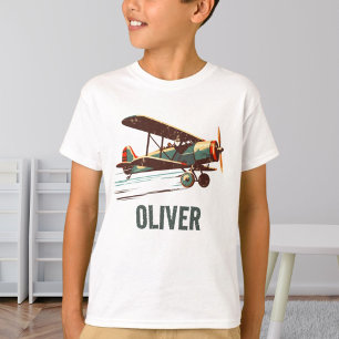 T-shirt Retro Vintage Biplane Personnalisé