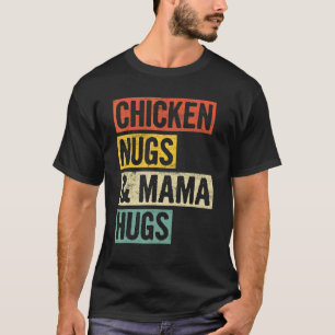 T-shirt Retro Vintage Chicken Nugs & Mama Hugs Boulette de