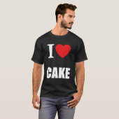 T-shirt Retro Vintage Classic I Love Cake (Devant entier)