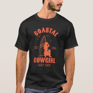T-shirt Retro Vintage Coastal Cowgirl Surf Shop Beach Summ