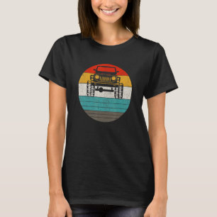 T-shirt Rétro Vintage Coucher de soleil 4x4 Voiture Tout-t