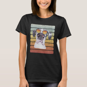 T-shirt Rétro Vintage Coucher de soleil Grand Danois Maman
