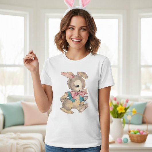 T-shirt Retro Vintage Cute Bunny