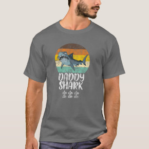 T-shirt Retro Vintage Daddy Shark Do do