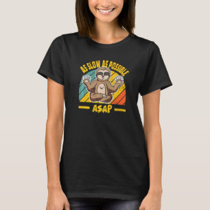T-shirt Rétro Vintage Dès que possible Aussi lent que poss