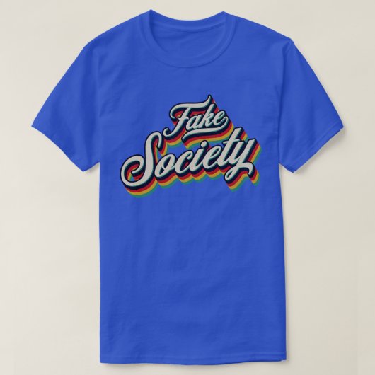 T-shirt Retro Vintage Fake Society (Design devant)