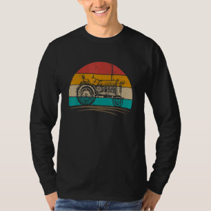 T-shirt Rétro Vintage ferme Tracteur agricole Famille Loin