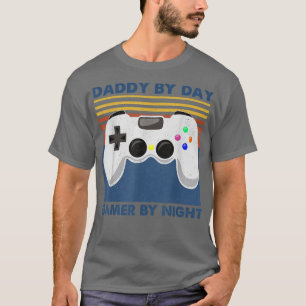 T-shirt Rétro Vintage Funny Video Game Daddy By Day Gamer