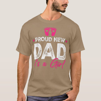 T-shirt Retro Vintage Genre Révèle Fier Nouveau Papa C'Est