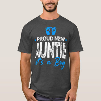 T-shirt Retro Vintage Genre Révéler Fier Nouvelle tante C'