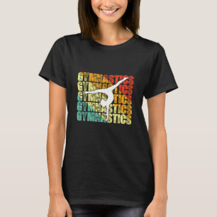 T-shirt Retro Vintage Girls Gymnastique Femme Gymnaste Dan