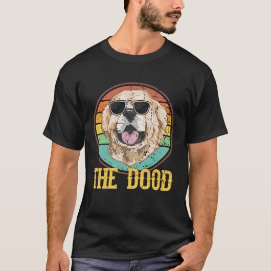 T-shirt Retro Vintage Goldendoodle Dood Dog (Devant)