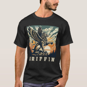 T-shirt Retro Vintage Griffin Sunset Légendaire Griffin lo