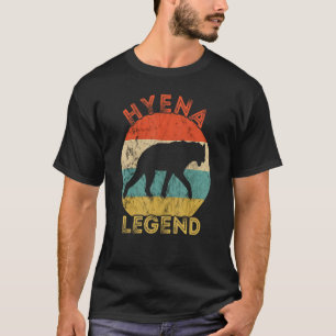 T-shirt Retro Vintage Hyena Legend African Safari Wildlife